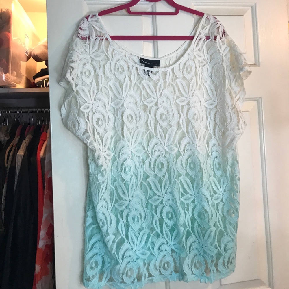 Lane Bryant ombré lace tee